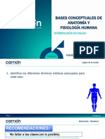 Bases Conceptuales de Anatomía Y Fisiología Humana: Terminología en Salud