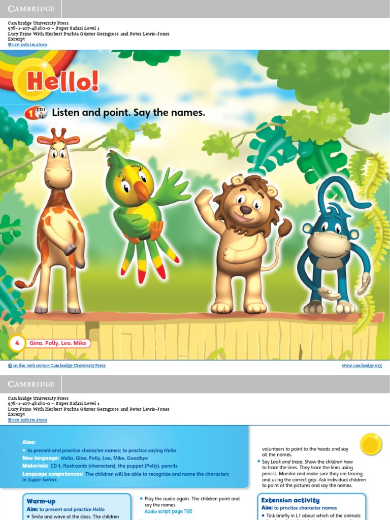 Hello!: Listen and Point. Say The Names | PDF
