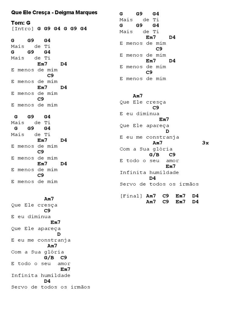 Letra da Música 