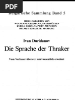 1985 Language of the Thracians (Die Sprache Der Thraker) - German Extended Edition