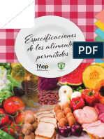 Especificaciones de Los Alimentos Permitidos