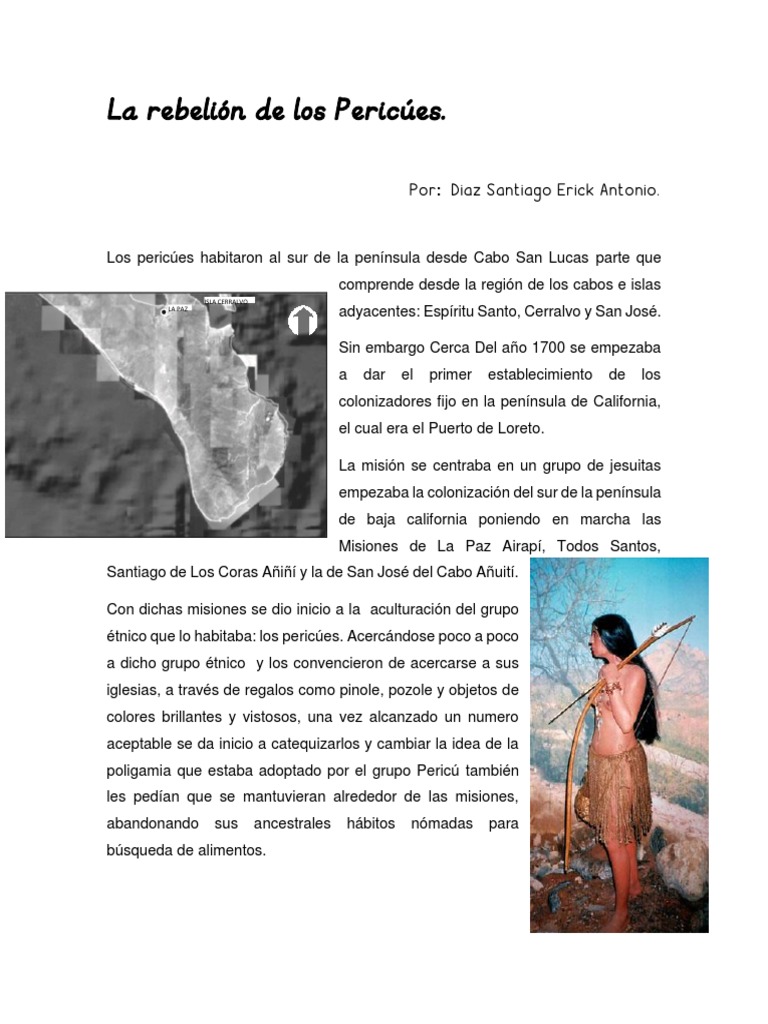 La Rebelión de Los Pericúes.: Por: Diaz Santiago Erick Antonio | PDF