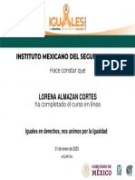 Lorena Almazan Cortes: Iguales en Derechos, Nos Unimos Por La Igualdad