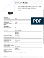 Ficha Técnica Del Producto: Interruptor Atornillable Marco E-3P 30 A 480/277 Vca 18/25ka