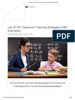 List of 107 Classroom Teaching Strategies With Examples 2022