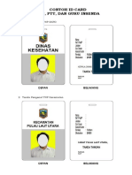 Contoh Id Card TNP, PTT, Dan Guru Insenda: 1. Tanda Pengenal TNP SKPD