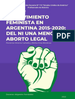 El Movimiento Feminista en ARGENTINA 2015-2020: Del Ni Una Menos Al Aborto Legal