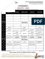 Horario: GRUPO: V626