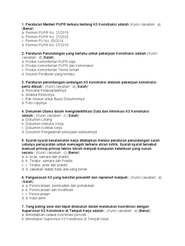 Soal K3 Pdf