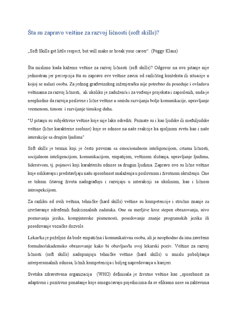 Soft Skills | PDF