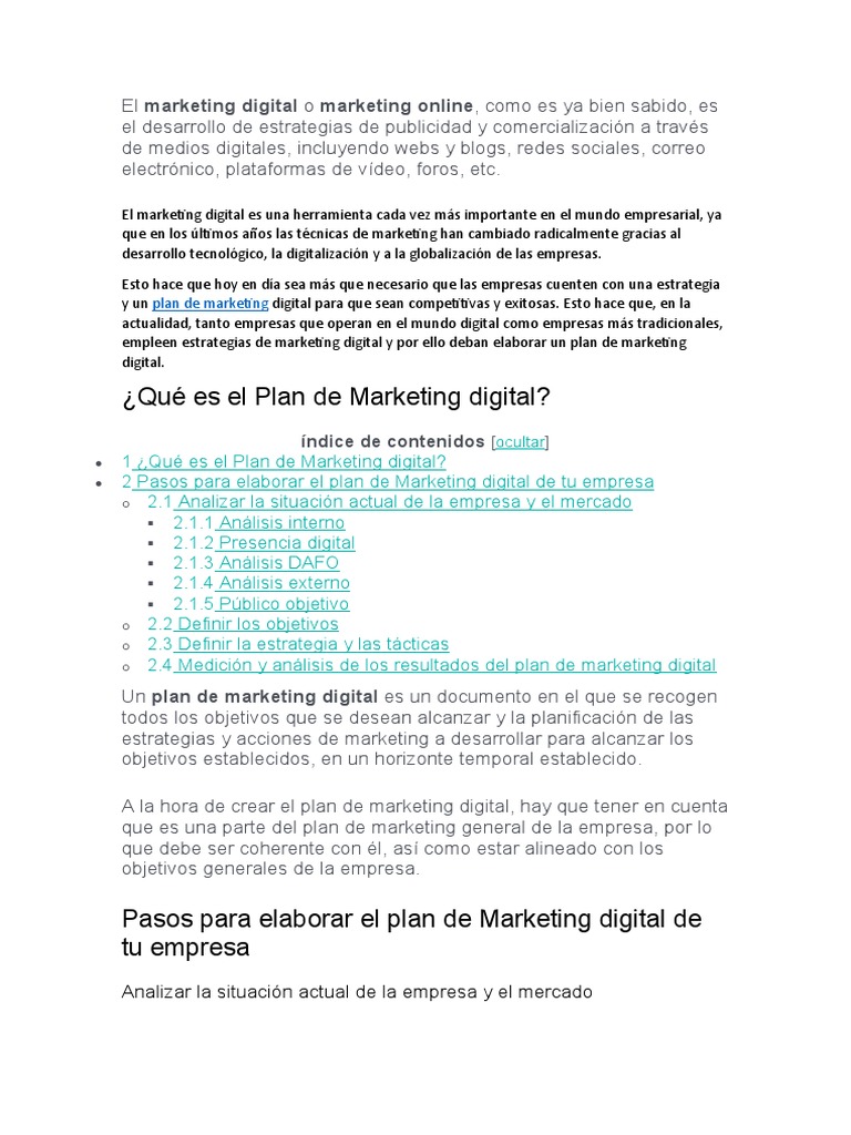 Estrategia de Marketing Digital Efectiva | PDF | Análisis FODA | Marketing
