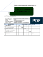 Plan de Trabajo Del Estudiante: 1. Información General