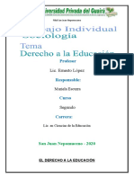 Derecho a la educación - Filial San Juan Nepomuceno