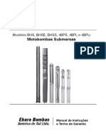 Guia completo para motobombas submersas Ebara modelos BHS, BHSE, BHSS, 4BPS, 4BPL e 4BPLi