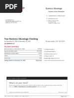 Your Business Advantage Checking: Account Summary