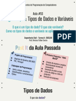 Aula #03 - Programação - Tipos de Dados e Variáveis