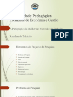 Participação Feminina no Mercado de Trabalho