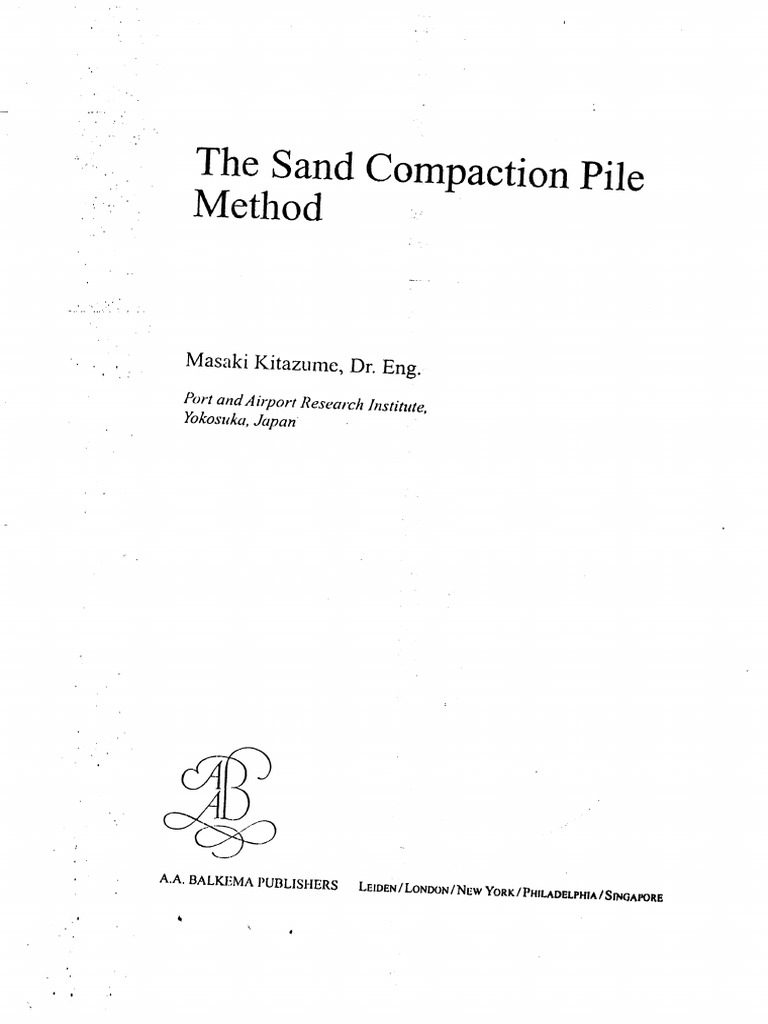 The Sand Compaction Pile Method | PDF