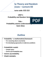 Probability Theory and Random Processes - Lecture-02: Course Code: ECE-215