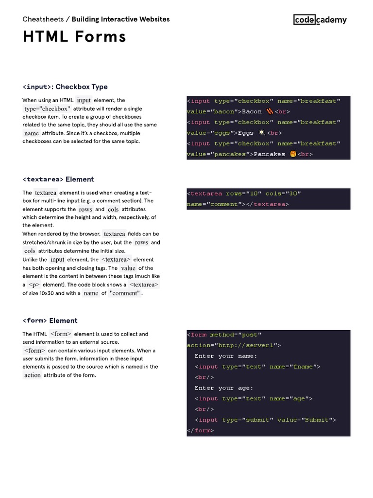 HTML Forms | PDF