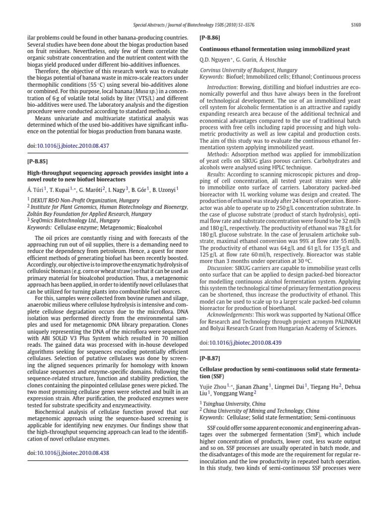Biogas Production from Banana Waste | PDF | Yeast | Ethanol