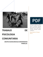 Trabajo DE Psicologia Comunitaria: Grupos Delincuenciales Denominados Pandillas
