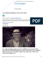 Los Cambios Psicológicos en La Tercera Edad