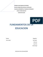 Funamentos de La Educacion