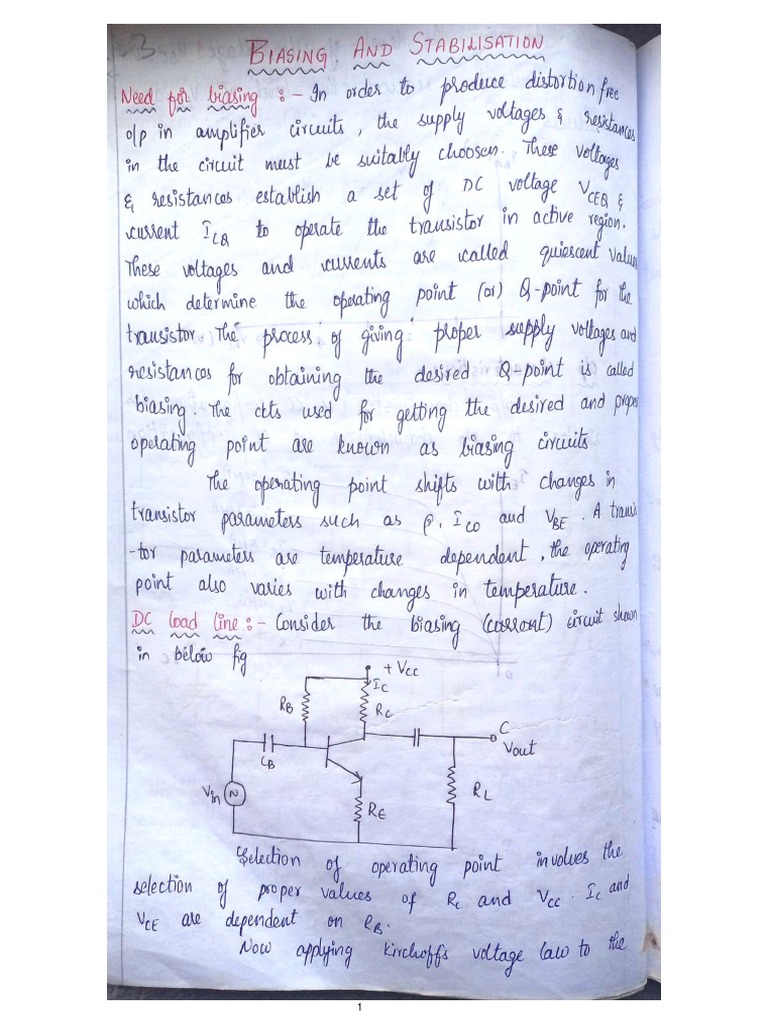 Transistor Biasing PDF