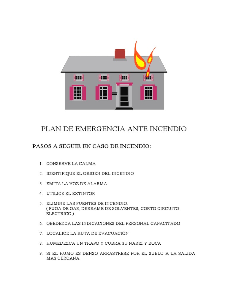 Plan de Emergencia ante Incendios | PDF