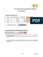 Tabela de Valores IX.br São Paulo, Rio de Janeiro e Fortaleza