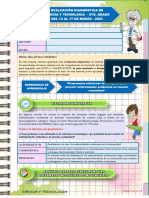 Ciencia Y Tecnologia: Evaluación Diagnóstica de Ciencia Y Tecnologia - 5to. Grado Del 13 Al 17 de Marzo - 2023