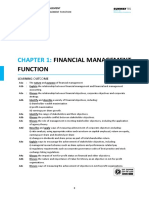 Financial Management Function: Learning Outcome