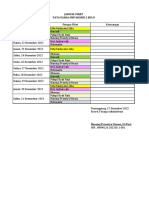 Jadwal Piket TAS Libur Semester 1