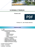 Economia E Finanças: Primeira Aula