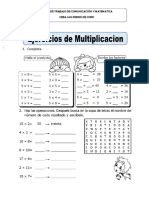 Ficha de Ejercicios de Multiplicacion 1 3