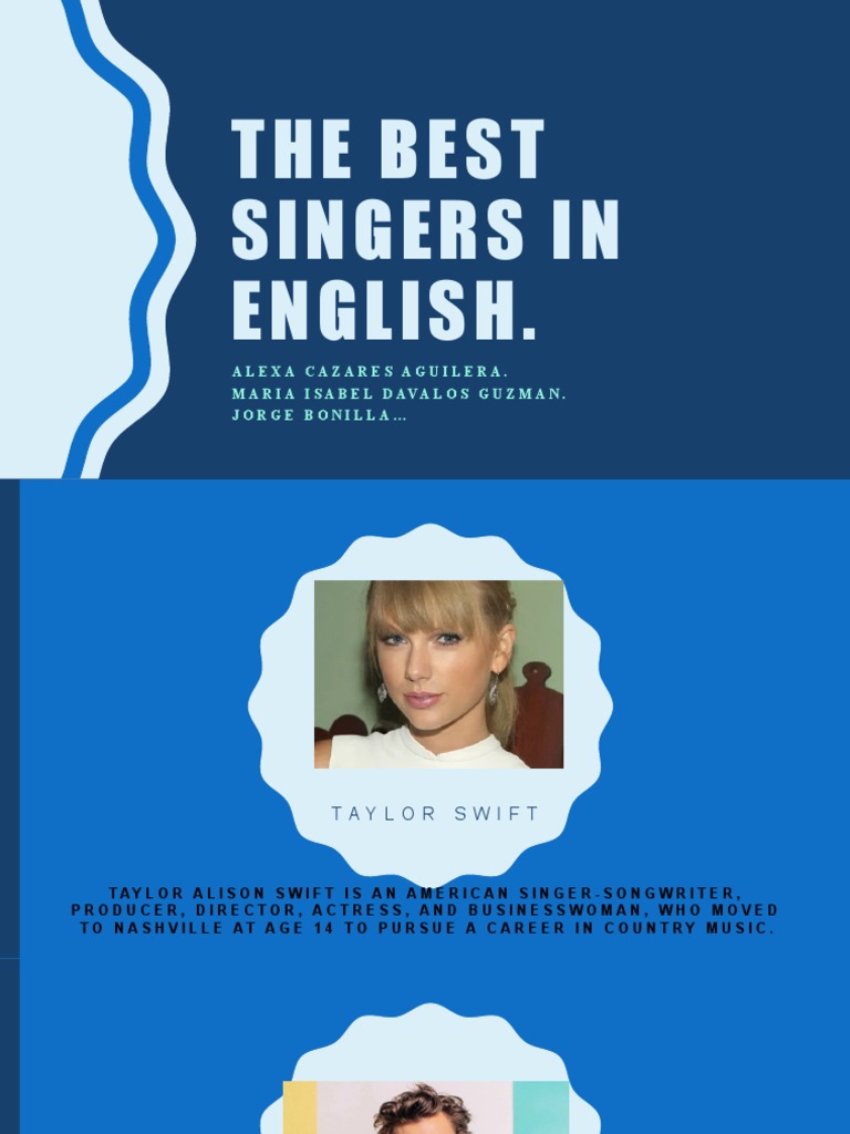 The Best Singers in English | PDF | Music Industry | Entertainers