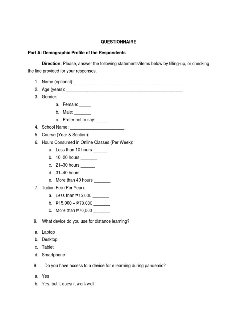 E-Learning Effectiveness Questionnaire | PDF | Educational Technology ...