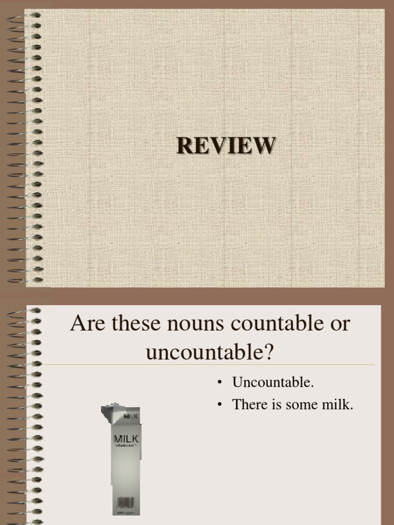 Classification of Countable and Uncountable Nouns PDF Waiting Staff