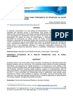 Artigo Promoção de Saúde em Assentamento Rural - Rev Ci Extensão Unesp