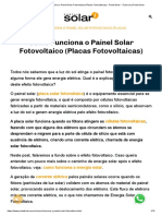 Como Funciona o Painel Solar Fotovoltaico (Placas Fotovoltaicas)