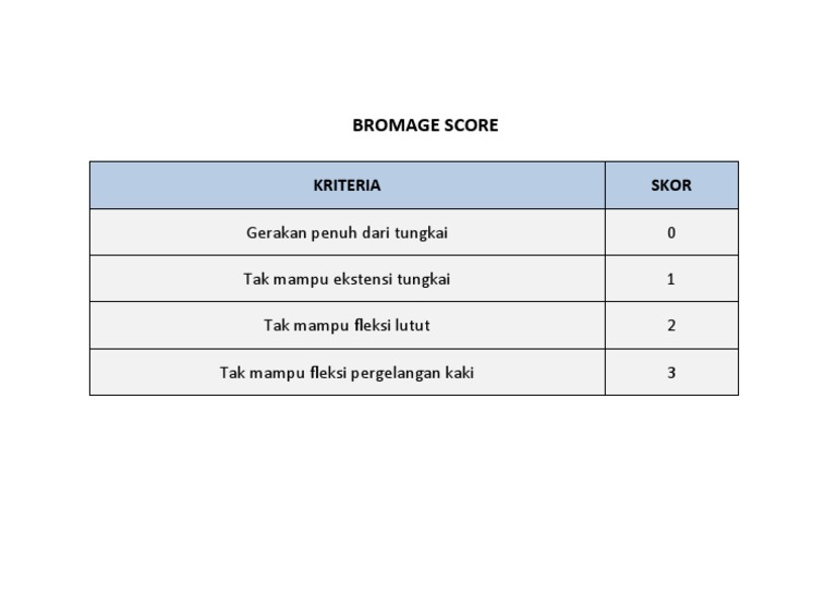 Bromage Score | PDF