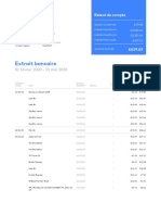 Extrait Bancaire: 01 Février 2020 - 31 Mai 2020