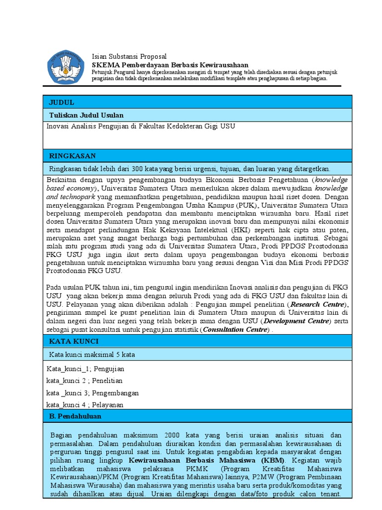 Template Skema Pemberdayaan Berbasis Kewirausahaan Pdf