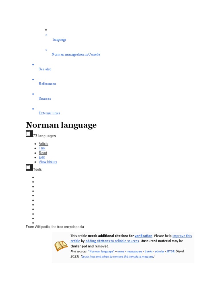 Exploring the History and Development of the Norman Language | PDF