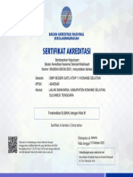 Sertifikat Akreditasi 40405045 SMP