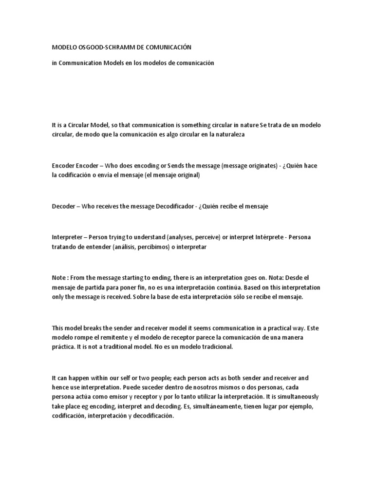Modelo Osgood | PDF | Idiomas | Artes del lenguaje y disciplina