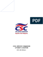 Civil Service Commision Citizen'S Charter: 2023 (4th Edition)