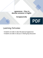 Appearances - How To Describe Someone in English: Esme Anggeriyane, Ns.,M.Kep