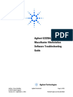 Agilent G3335AA MassHunter Software Troubleshooting Guide V2 - 0